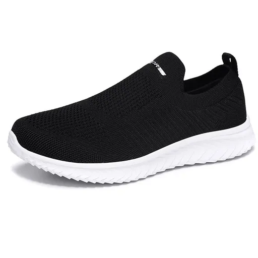 Men Sports Shoes Lightweight Breathable Mesh A19 black and white 35