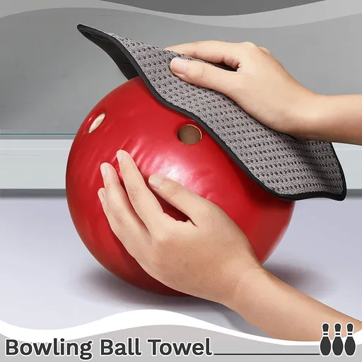Bowling Ball Towel 2 Pack - Bowling Ball Shammy Cleaner Pads Kit with Wipes Dirty Off -Bowling Accessories For Men Women (2)