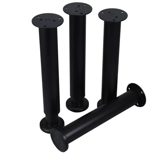 Black Steel Bed Frame Replacement Parts Strong Load-Bearing 4Pcs