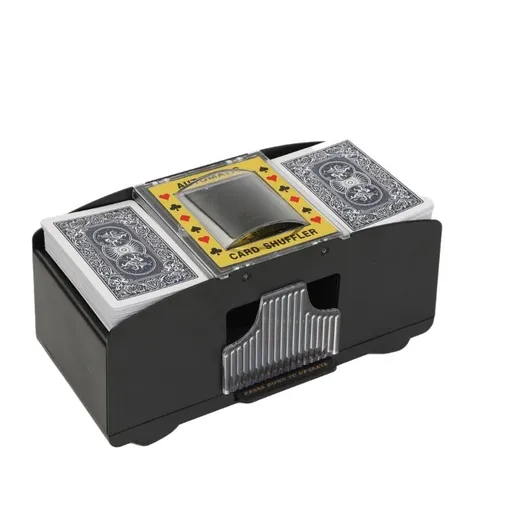 2 Decks black Automatic Card Dealer Machine,Card Fast Accurate & Stable Smooth Dealing, Playing Card Table Accessories