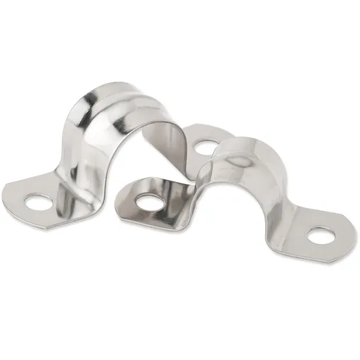 25pcs Stainless Steel Rigid Pipe Strap for Hose Holes Cable Bracket Clamp Hanger Tube Strap Tension Clips