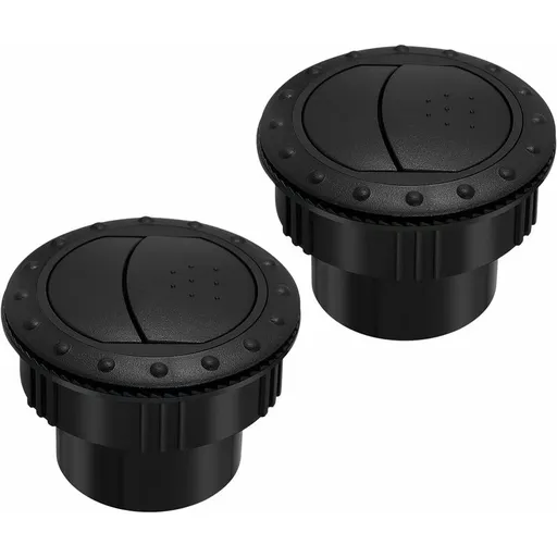 60Mm Car Interior Heater Vent Cover DAshboard Air Vent Deflector Side ROof Air Black Vent Outlet ROund Louvered DAsh