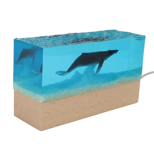 Night Light Simulated Marine Landscape USB Powered White Lighting Multi Purpose Decorative Ambient Night Lamp