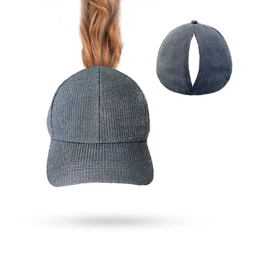 Magnetic Ponytail Cap Shimmering Grey