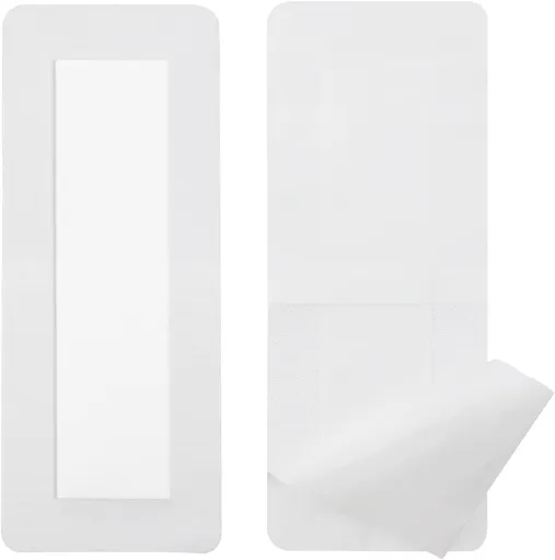 Adhesive Island Dressings Non-Adherent 2x8" Bordered Gauze Bandage for Knee Leg Arm Abdominal Incisions