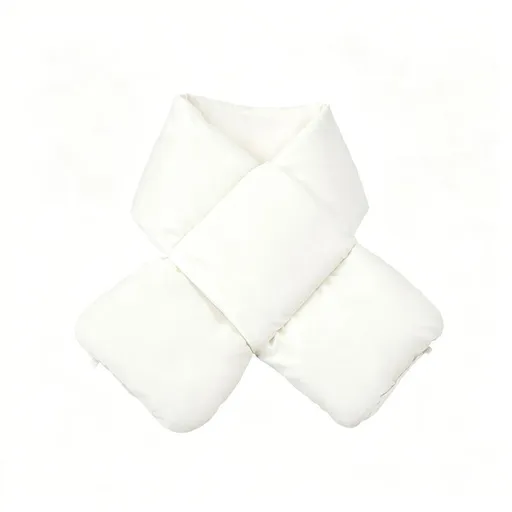 USB Heated White Duck Down Neck Warmer Beige