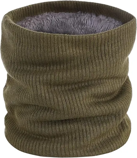 Military Green Fleece Scarf for Winter Sports - Warm Soft Neck Warmer for Cold Weather Activities