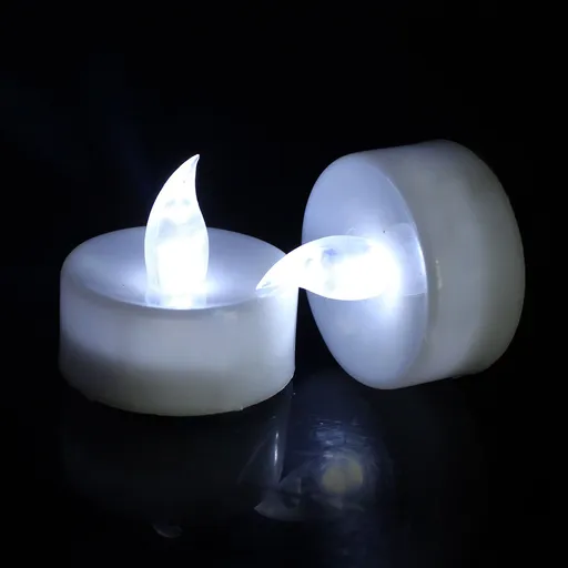 LED Electronic Candle 12 Pack Remote Control 2-key remote control Cold white sanding head