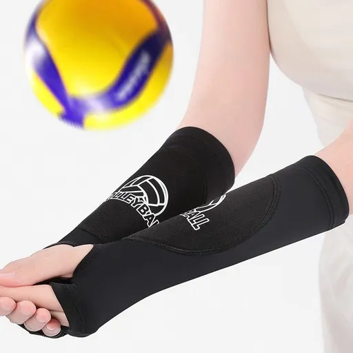 Volleyball Arm Guards Nylon The one who leaps Volleyball arm guards [black] xl size pair [suitable for weight 75-95kg]