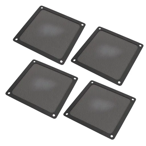 PC Fan Dust Filter Magnetic Frame Fine Mesh PVC Computer Fan Filter Grills for PC Case Fan Chicken Coop Vent 5.51x5.51in 4pcs Black