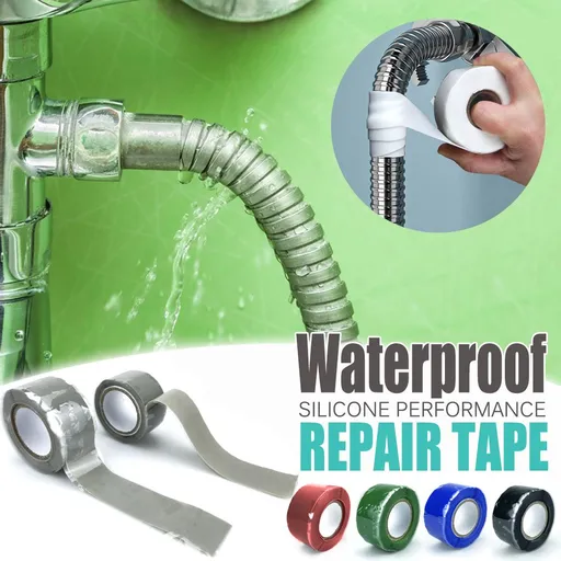 Self-Fusing Silicone Repair Tape for Waterproof Pipe Leak Sealing, Plumbing Hose Wrap, Insulation Bonding, Multi-Color Emergency Fix Roll (White)
