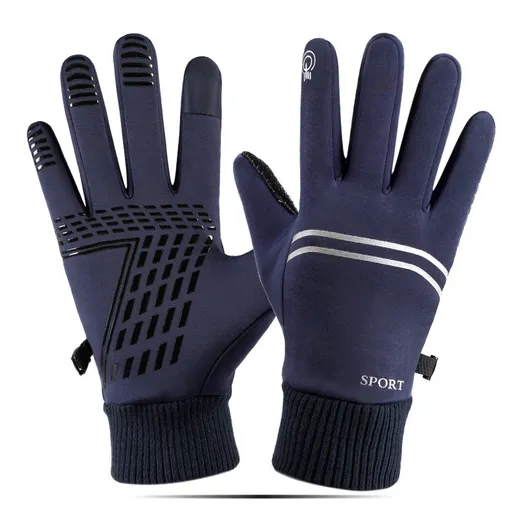 Hod Health & Home Waterproof Touch Screen Cycling Outdoor Sports Gloves - Blue