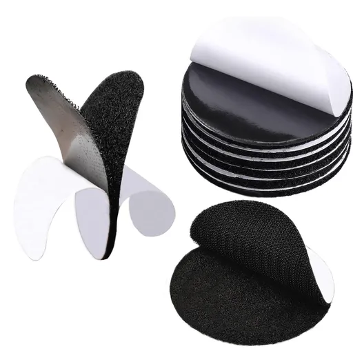 12 Sets 10mm Round Self Adhesive Hook and Loop Tape-Industrial Grade Strong Adhesive Dot Double-Sided Tape Can Be Used for Home
