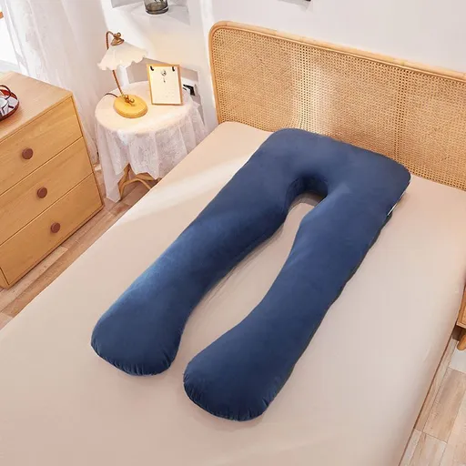 Maternity Pillow U-Shaped Pregnancy Pillow Pregnancy Body Pillow Breastfeeding - Cyan - Size 70-130cm