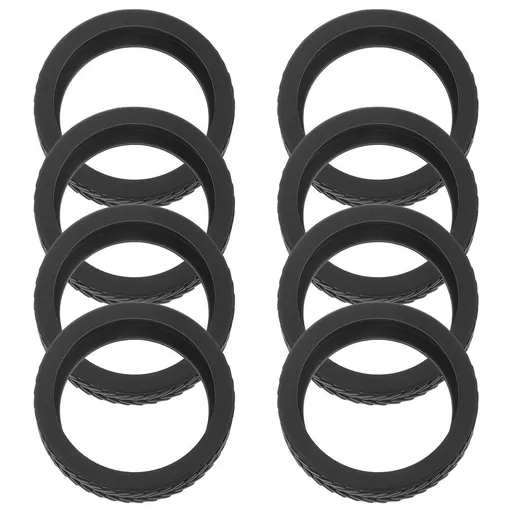 8Pcs Suitcase Wheel Protectors Black Silicone for Smooth Travel
