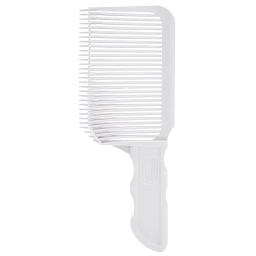 Arc Gradient Hair Cutting Comb, V-Shape Barber Flat Top Comb, Men's Styling and Positioning Comb—White