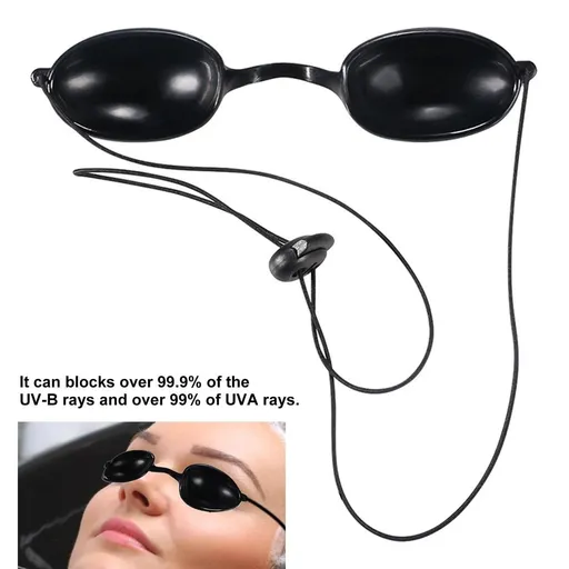 Eye conservation Flexible Tanning Bed Goggles Eye Protection UV Glasses Portable Black Glasses Protective Eye Eyeshield