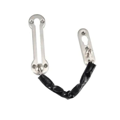Home Security Door Chain Stainless Steel Guard Slide Screws Front Secure Catch - Silver