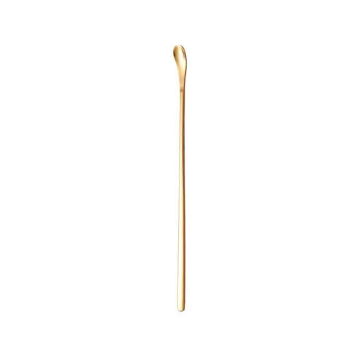 Stainless Steel Coffee Stirring Spoon, Heavy Duty Beverage Cocktail Stirrers, Reusable Stir Cocktail Drink Mixing Swizzle Stick, Tiny Salt Condiment Spoon (Black/1 Pcs) 0.47x8.85 0.47" x 7.55" Silver