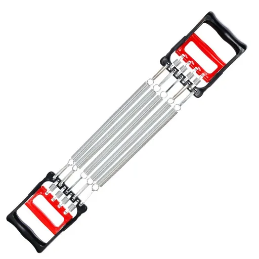 Chest Arm Expander, Adjustable Exercise Springs Resistance Bands for Men, Home Fitness Equipment with 5 Metal Spring for Home Gym Muscle Training Exerciser 1 PCS, Red Black