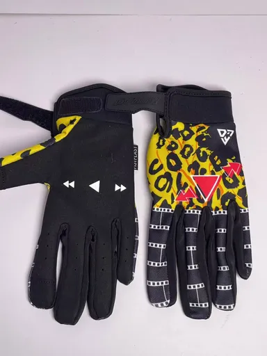 LOHAS FOX Skeleton Rose Motorcycle Gloves Leopard print private label