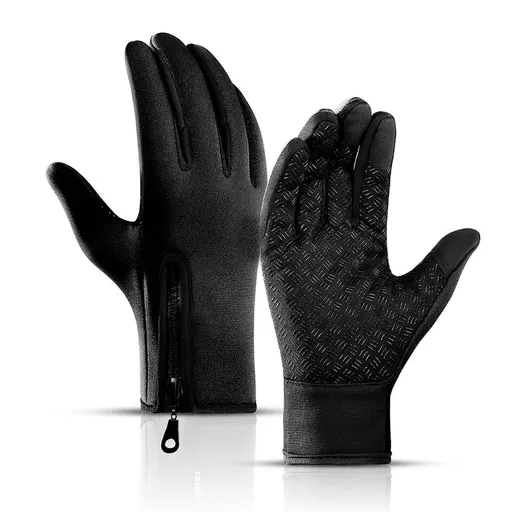 Touch Screen Snow Cycling Hand Gloves - Black M