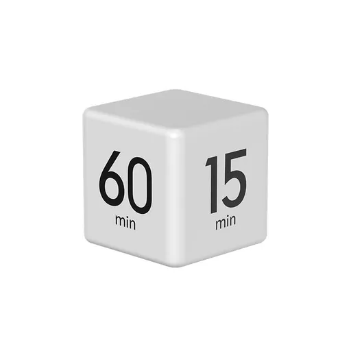 Gravity Sensor Flip Timer Kids Timer Workout Timer and Game Timer for Time Management, 15 20 30 60 Minutes (White)
