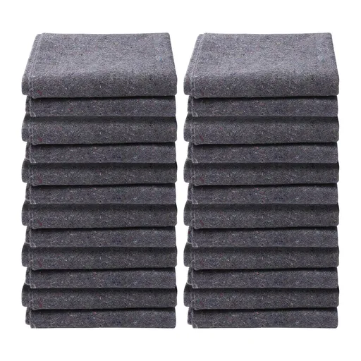 Moving Blankets, 1829 x 1372 mm, 12 kg/dz Weight, 12 Pack, Professional Recycled Cotton Packing Blanket, Large Heavy Duty Shipping Mover Pads Perfect for Protecting Furniture, Floors, Appliances