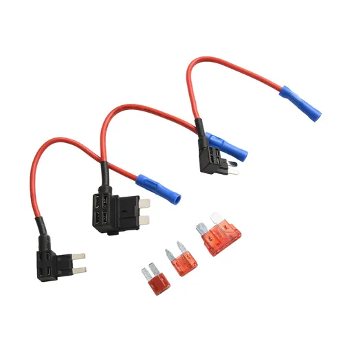 3 Types Car Add-A-Circuit Fuse TAP Adapter Standard Auto Blade Fuse Holder For Trucks Cars Boats With 12V 24V 10A Wire Harness