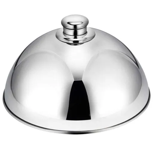 Stainless Steel Cloche Food Cover Dome Serving Plate Dish Dining Dinner for Home Kitchen Restaurant Cafe