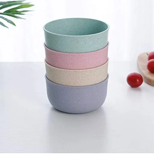 Cereal Bowls, 15 OZ Unbreakable Wheat Straw Bowl Sets - Lightweight Noodle Soup Rice Salad Bowls Dishwasher Microwave Safe Bowl for Kids Children Toddler,4Pack