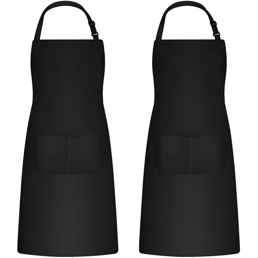 2 Pieces Kitchen Aprons For Men Women, Household Apron Tool Holder Aprons With 2 Pockets For Bbq, Adjustable Adult