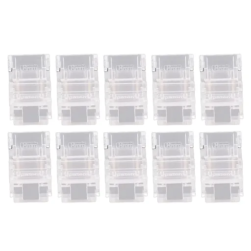 10 Pcs LED Light Strip Connectors 2Pin 8mm Strip to Strip Solderless COB LED Light Strip Connectors