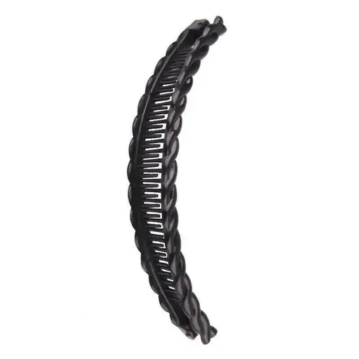5X Hair Ponytail Holder Banana Clips Plastic Black Claw Comb Clip Multipurpose - Black