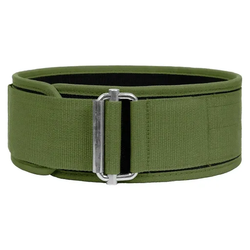 Weightlifting Belt Adjustable Nylon with Back Support for Squats and Deadlifts Green - L