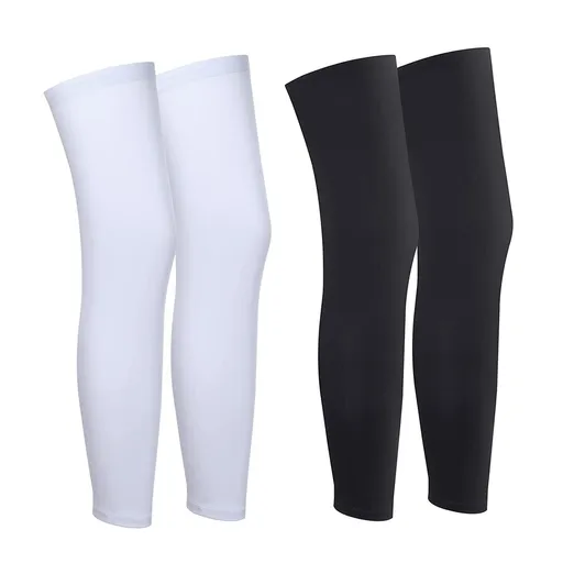 4 Pieces Sports Leg Sleeves, Breathable Sun Protection Leg Covers, Quick-Dry Full Length Leg Sleeves for Men Women, Ideal for Running Basketball Cycling