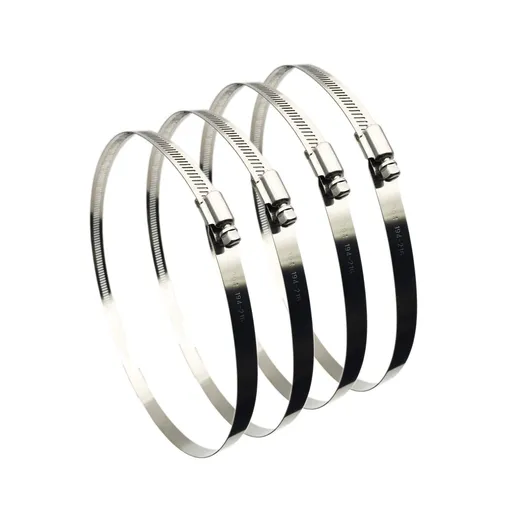 4Pcs 8" Adjustable 304 Stainless Steel Duct Clamps Hose Clamp Pipe Clamp Air Ducting Clamp worm drive hose clamps (194mm-216mm)