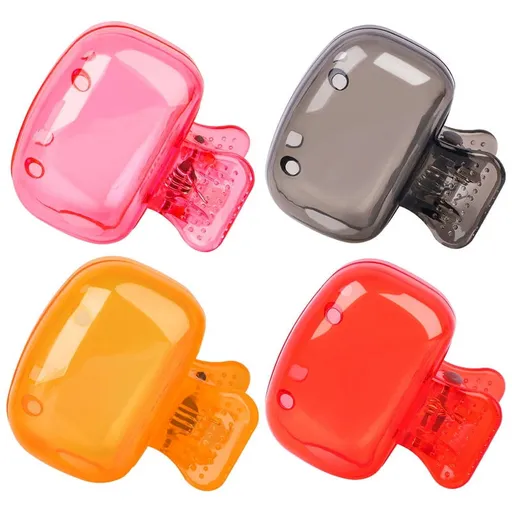 4 Pack Travel Toothbrush Head Covers Portable Toothbrush Protector Cap Brush Pod Case Protective Plastic Clip for Household Travel, Camping, Bathroom, School, Business Red, Green, Pink, Clear