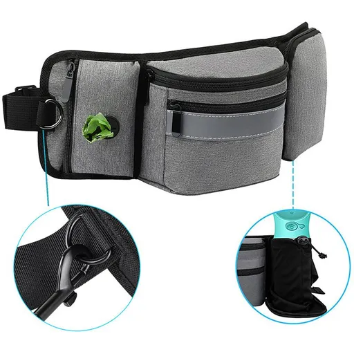 Adjustable Dogs Treat Pouch Training Pouch For Outdoor Walking With Bottle Holder Poopbag Dispenser Pet Travel Supply Pet Training