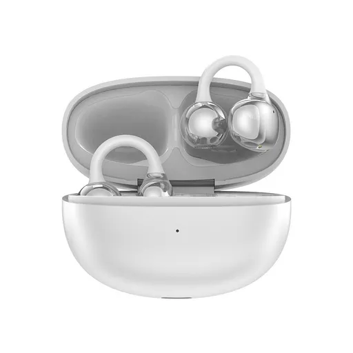 Clip-On Open-Ear Bluetooth Earbuds - Bluetooth 5.4 Wireless Headphones with 24H Playtime - Lightweight Clip Earphones for Sports Running - White