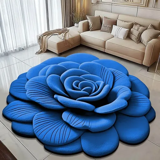 Floral Diatomaceous Earth Floor Mat 15.7 Inch Super Absorbent Quick Dry Non Slip Bath Mat with Plush Design for Home Bedroom Bathroom Decor