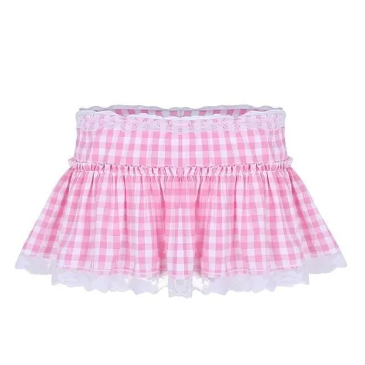 Hod Health & Home Gingham Micro Skirt - Pink - M