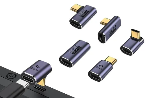 5 Pcs USB4.0 40Gbps Type C Male/Female to USB C Female Adapter Extender USB C Coupler 40Gbps Data Transfer