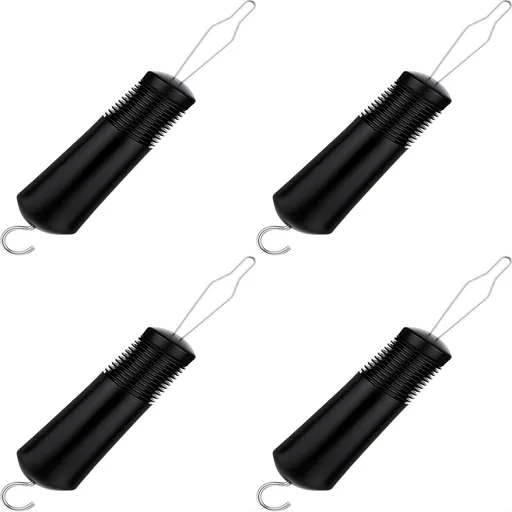 Buttoning Tools Button Hook for Seniors One Handed Button Assist Tool for Elderly & Disabled Zipper Pull Helper for Dresses Shirts and Daily Living Black 4 Pack