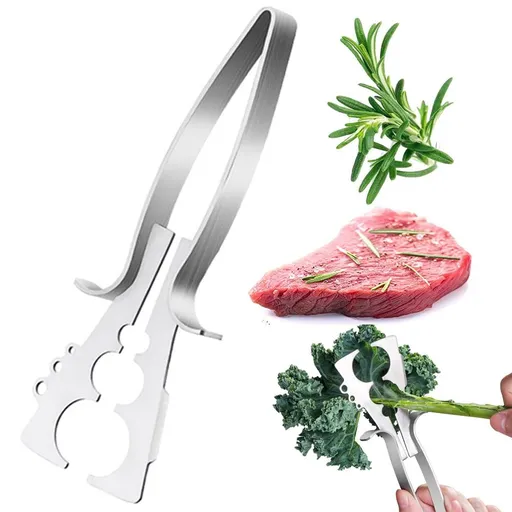 Herb Stripper Tool Stainless Steel Herb Leaf Zipper Cilantro Leaf Remover Vegetable Leaf Stripper Cutter Thyme Destemmer Home