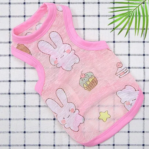 Valley Dog Pet Cooling Vest Sun Protection Vest powder edging ice cream rabbit 2XL Bust 55 Back Length 45cm