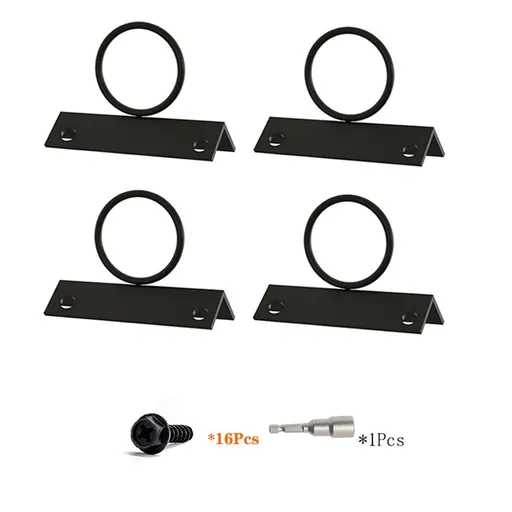 4Pack 2inch Rope Support Holder for Corner Post Drop Ring Brackets Stainless Steel Decorative for Hemp Rope Fencing Stair Deck Railing Ceiling Hook