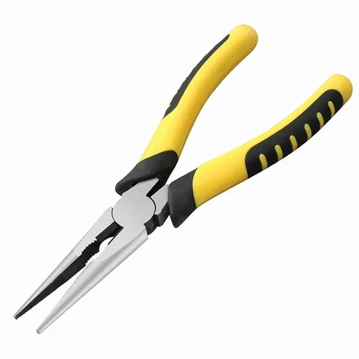Premium 8-Inch Needle Nose Pliers, Heavy-Duty Steel with Wire Cutter, Anti-Slip Grip for Home and Crafts