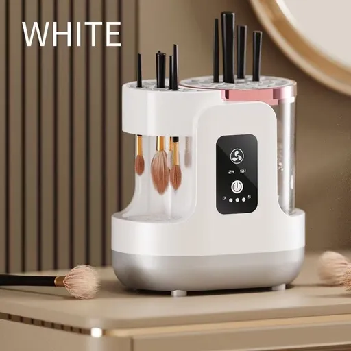 Automatic Electric Makeup Brush Cleaner with UV Sterilization & Fast Drying – Rechargeable, One-Touch Cleaning for Home & Travel