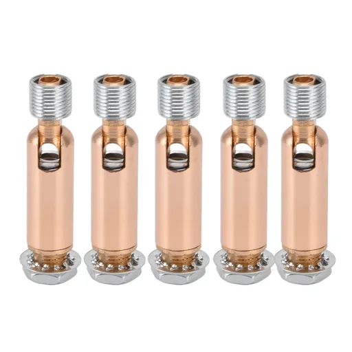 5Pcs M10 Sloped Ceiling Adapter for Ceiling Lamp Pendant Light Chandelier Track Suspension Accessories M10 External Gear Steering Joint Rose Gold